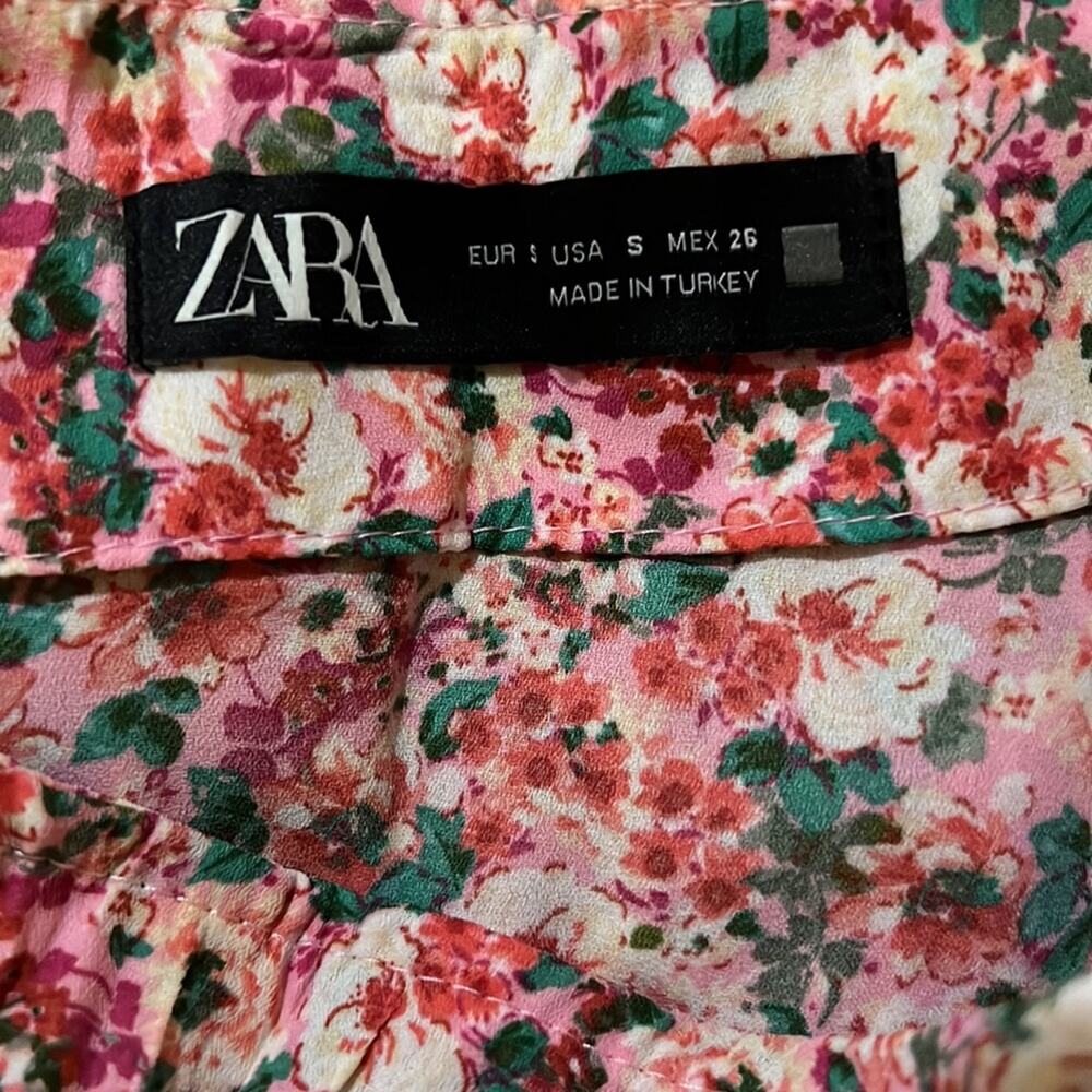 Zara Ruffled Multi-Color Floral Skort Size S - Picture 7 of 8